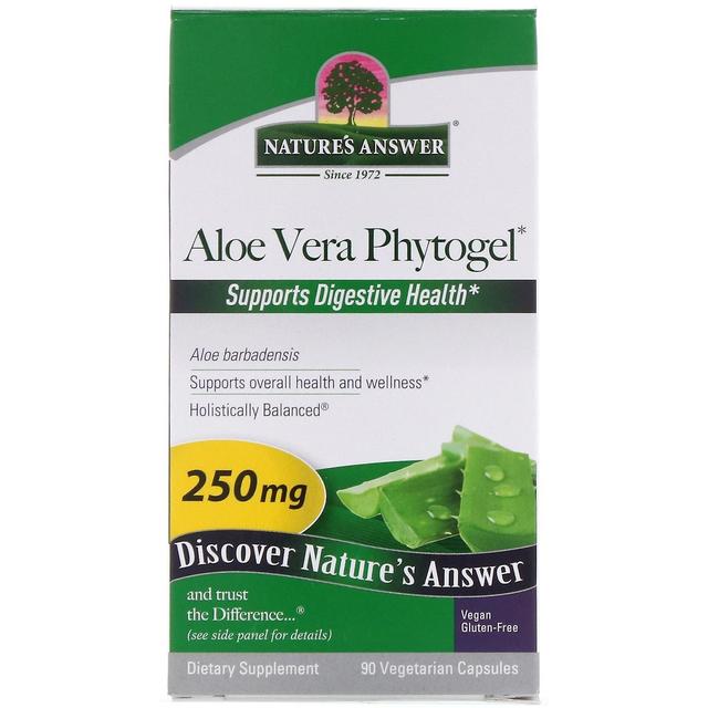 Nature's Answer Resposta da Natureza, Aloe Vera Phytogel, 250 mg, 90 Cápsulas Vegetarianas on Productcaster.