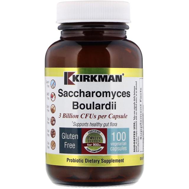 Kirkman Labs, Saccharomyces boulardii, 3 miljardia, 100 kasviskapselia on Productcaster.