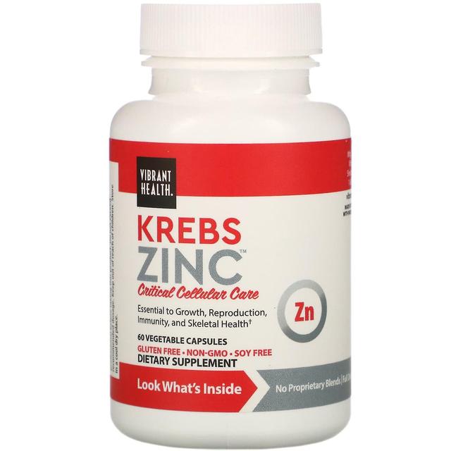 Vibrant Health, Krebs Zinc, 60 Vegetable Capsules on Productcaster.