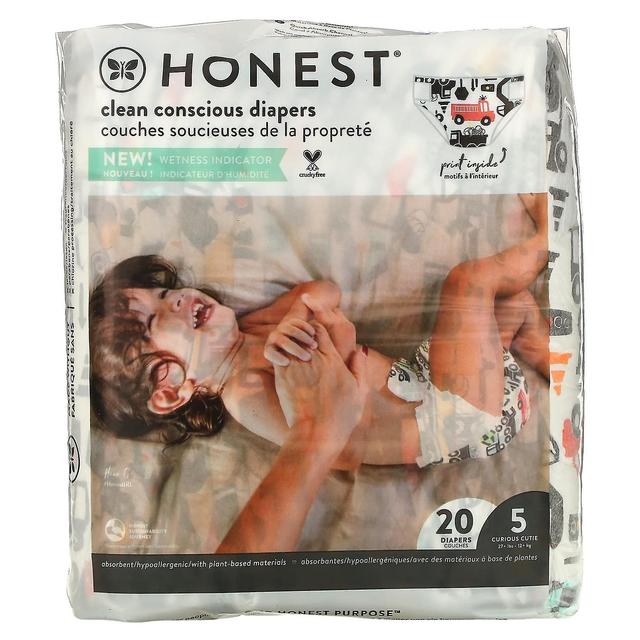 The Honest Company Rehellinen yritys, rehelliset vaipat, koko 5, 27+ paunaa, isot kuorma-autot, 20 vaippaa on Productcaster.