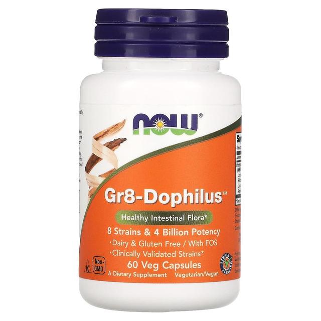 NOW Foods NU Fødevarer, Gr8-Dophilus, 60 veg kapsler on Productcaster.