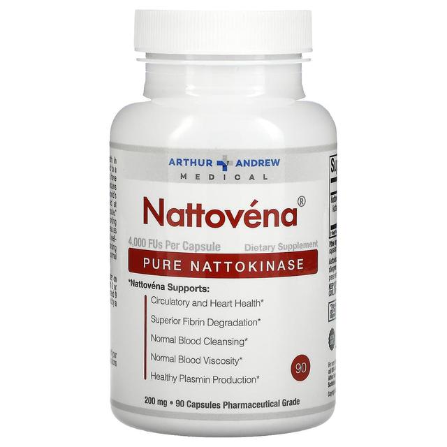 Arthur Andrew Medical, Nattovena, Pure Nattokinase, 200 mg, 90 Capsules on Productcaster.