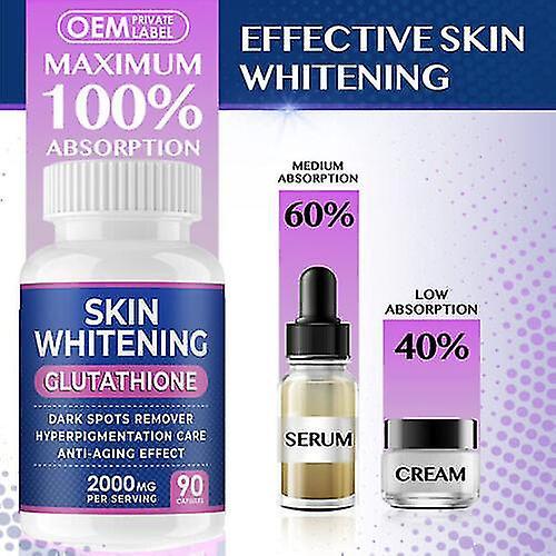 Whitening Glutathione Brightening Pills 120 Capsules on Productcaster.