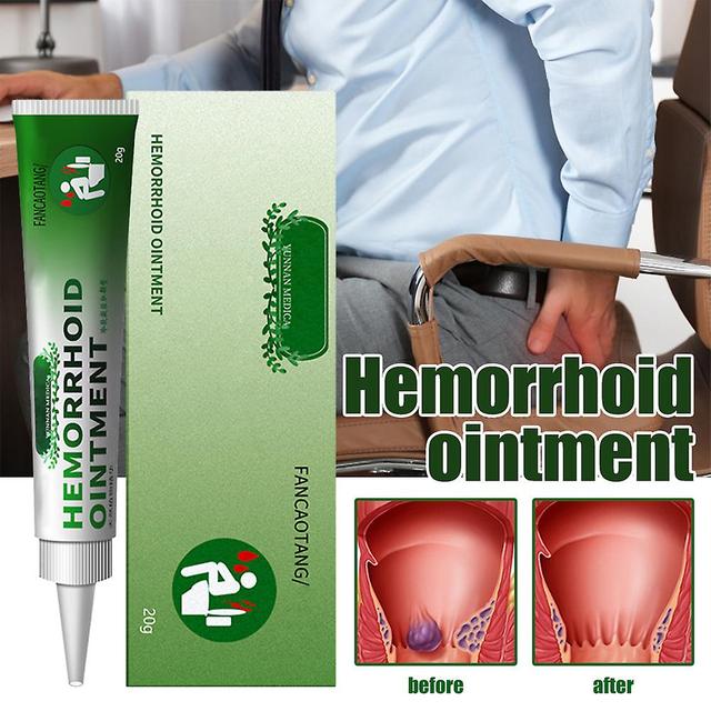 1/2pcs 20g Hemorroidas Herbal Pomada Interna e Externa Fissura Anal Creme Dor Revivendo Resfriamento Ervas on Productcaster.