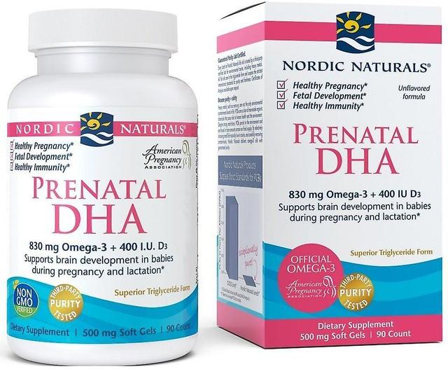 Nordic Naturals Prenatal DHA 830 mg Unflavored 90 Softgels 100 gr on Productcaster.