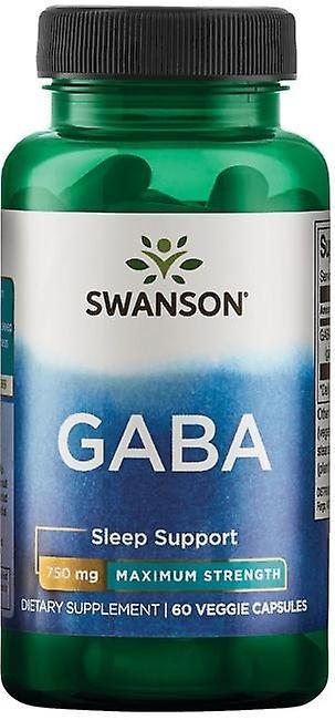 Swanson Gaba Maksimal Styrke 750 mg 60 Kapsler on Productcaster.