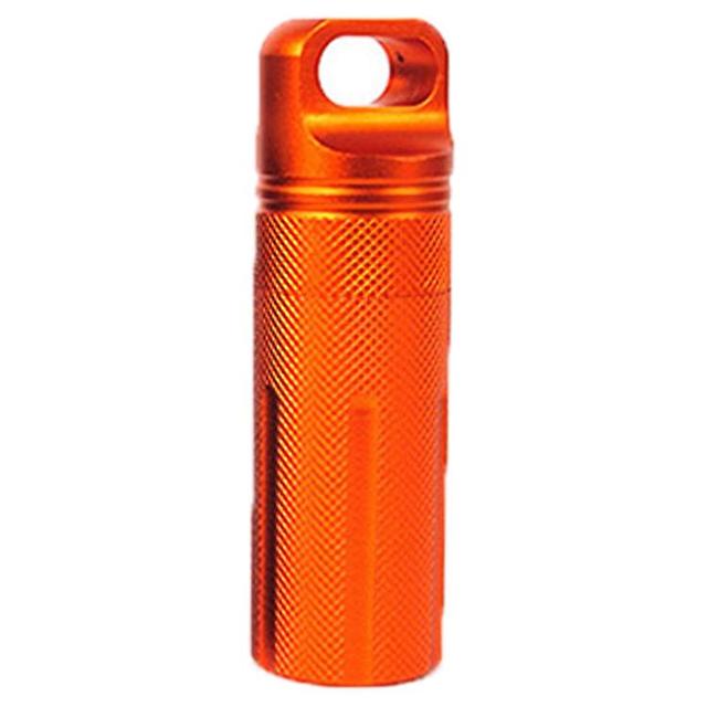 Ebox Capsule edc waterproof hike box survive outdoor dry bottle seal trunk container case holder storage camp medicine match pill Orange on Productcaster.