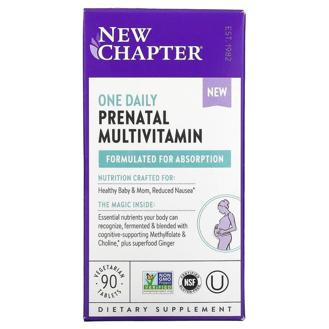 New Chapter Nowy rozdział, jedna dziennie prenatalna multiwitamina, 90 tabletek wegetariańskich on Productcaster.