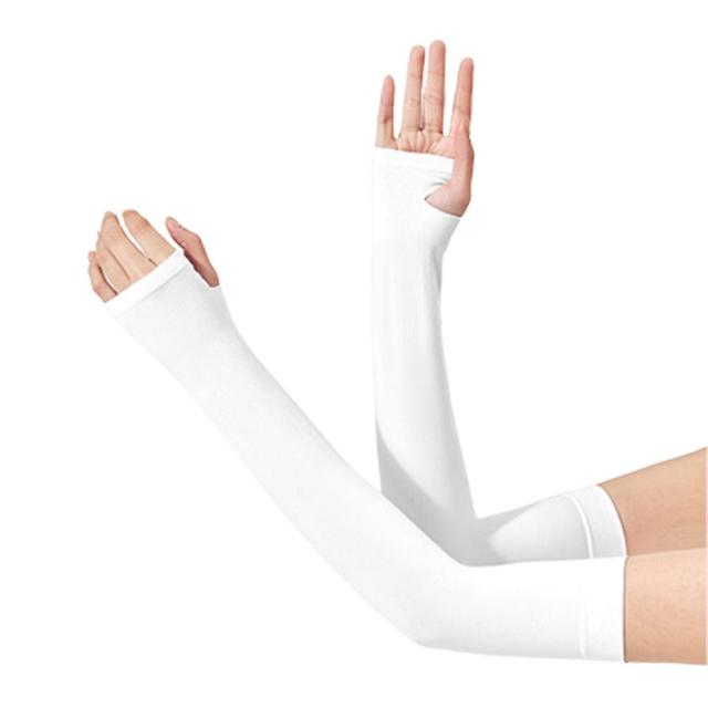 Uv Protection Sleeve Comfortable Lightweight Sun Protection Sleeves For Summer White on Productcaster.