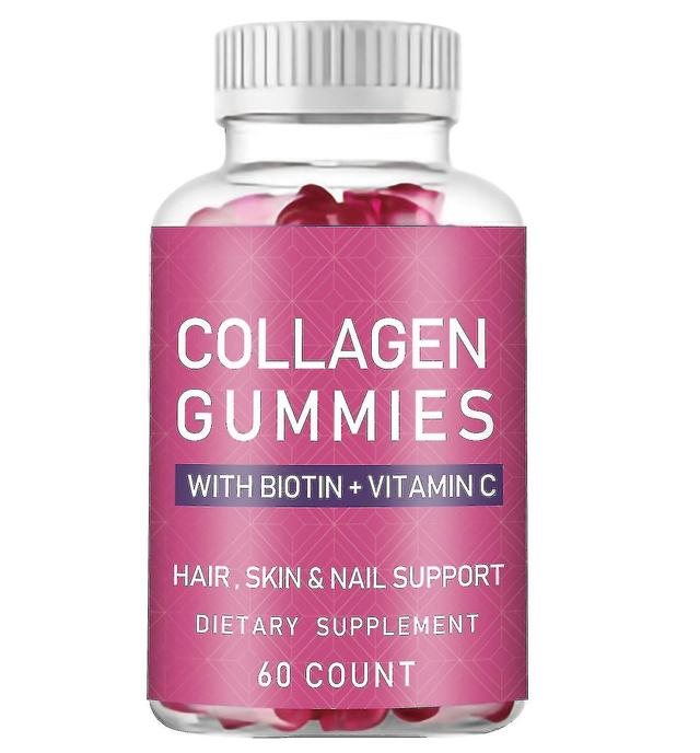 Collagen Gummies (glutathione Collagen) With Vitamin C & Biotin Skin Boost Hair Growth Repair Hair Nails Anti-aging 60 Caps on Productcaster.