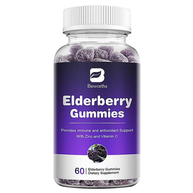 Huamade 60pc Elderberry Gummies Powerful Antioxidants Packed In Elderberry With Zinc And Vitamin C To Help Boost Immune Support 60 gummies on Productcaster.