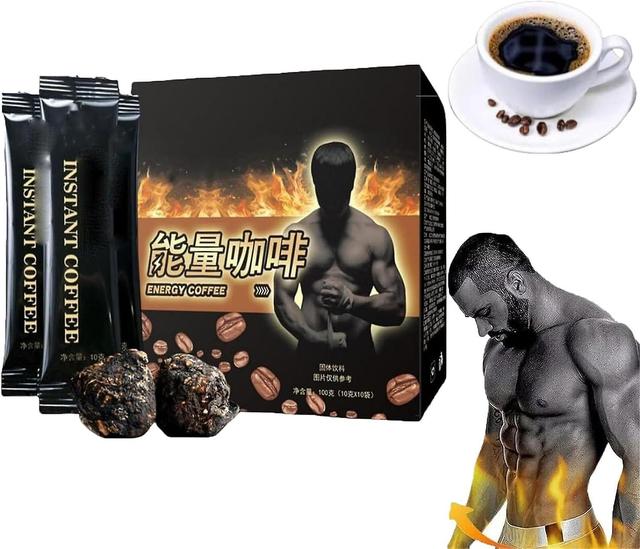 Café Energético para Hombres - Maca Negra en Polvo Orgánico, Maca Negra Café Energético para Hombres, Café Instantáneo de Maca para Hombres, Suplem... on Productcaster.