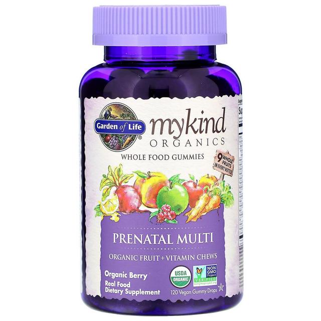 Garden of Life, MyKind Organics, Prenatal Multi, Berry, 120 Vegan Gummy Drops on Productcaster.