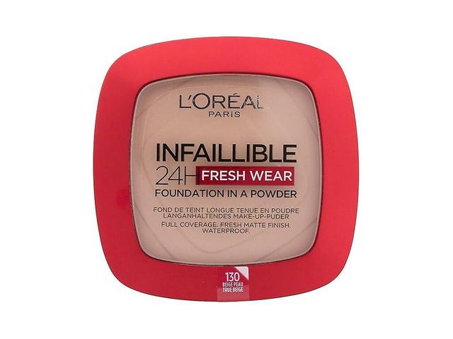 L'Oréal Paris - Infaillible 24H Fresh Wear Foundation In A Powder 130 True Beige - For Women, 9 g on Productcaster.