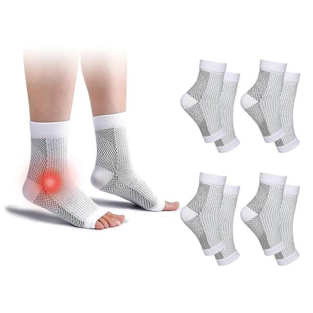 Essddxj 5 paires d'orthses de cheville (blanc, L), compression antidrapante pour le sport, soutien de l'entorse du tendon d'Achille et de la fascii... on Productcaster.