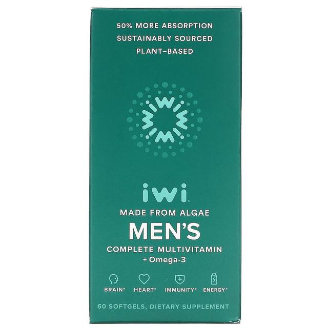 iWi, Men's Complete Multivitamin + Omega-3, 60 Softgels on Productcaster.