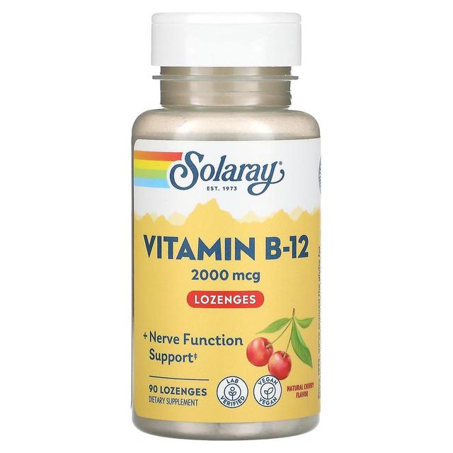 Solaray, B-12-vitamiini, luonnonkirsikka, 2 000 mcg, 90 imeskelytablettia on Productcaster.