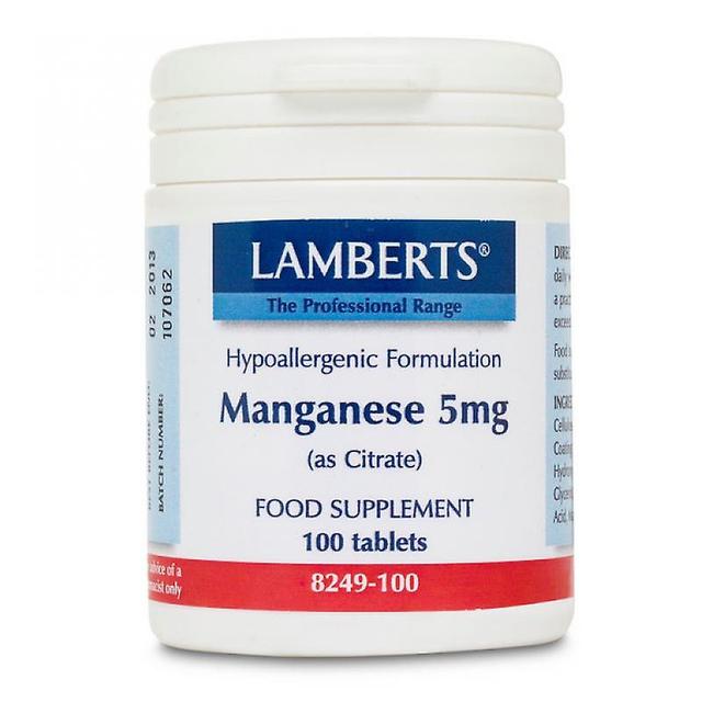 Lamberts Manganese 4mg Tabs 100 (8249-100) on Productcaster.