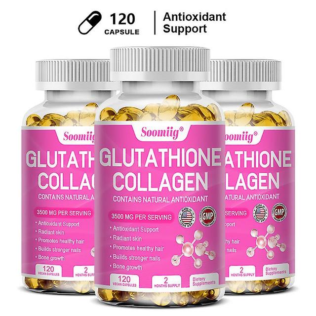 Visgaler Big Tea Glutathione Collagen Capsules Promote Hair Health Repair Whitening Dull Skin Eliminate Fine Lines Dark Spots Wrinkles 120 count-3 ... on Productcaster.