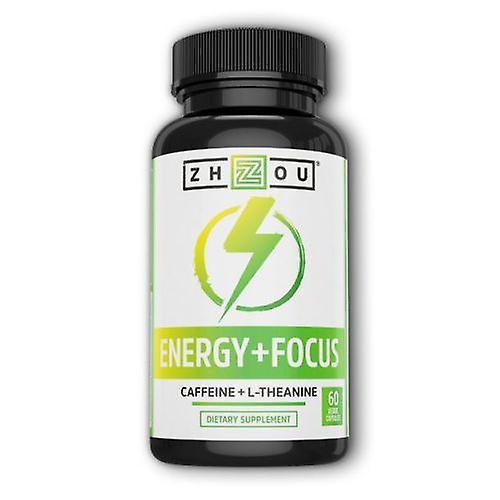 Zhou Nutrition Energy + Focus, 60 kasviskorkkia (3 kpl pakkaus) on Productcaster.