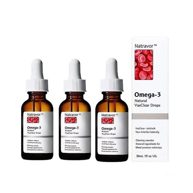 3X Gouttes Vasclear naturelles végétaliennes oméga-3, alternative à l’huile de poisson, DHA, EPA, soutien immunitaire on Productcaster.