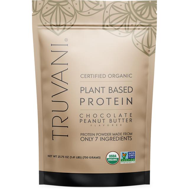 Truvani poudre de protéines à base de plantes chocolat beurre d’arachide certifié USDA végétalien végétalien sans OGM soja et sans gluten (1pk, 20 ... on Productcaster.