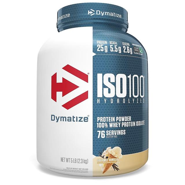 Dymatize, ISO100 Hydrolyzed, 100% Whey Protein Isolate, Gourmet Vanilla, 5 lbs (2.3 kg) on Productcaster.