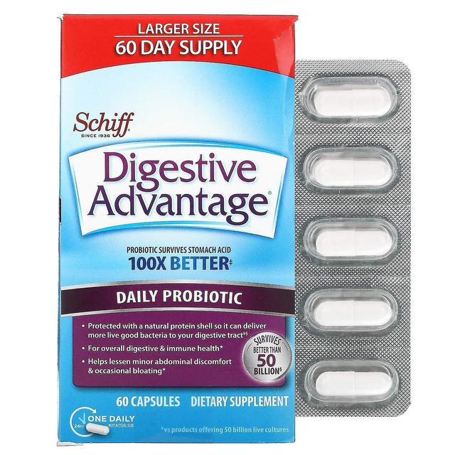 Schiff, Digestive Advantage, Daily Probiotic, 60 Capsules on Productcaster.