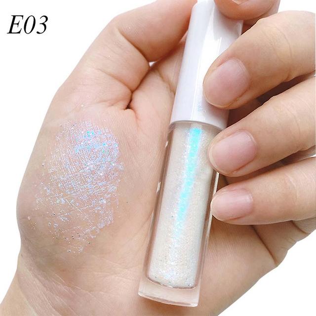 Sequins Liquid Eye Shadows With Fine Brush Portable Smudge-proof Eye Makeup Tool For Face Makeup E03 on Productcaster.