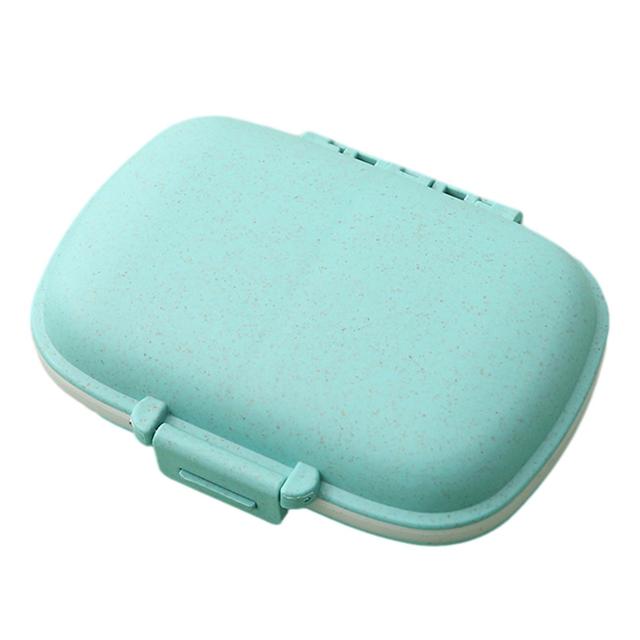 8 Grid Portable Sealed Medicine Box Multipurpose Dustproof Tablets Storage Box For Capsule Fish Oils Blue on Productcaster.