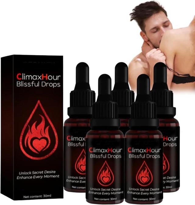 Frusde Climaxhour Blissful Drops, Secret Drops For Strong Men, Secret Happy Drops, Ketone Supplement Drops, Enhancing Sensitivity And Pleasure 5Pcs on Productcaster.