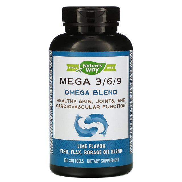 Nature's Way, Mega 3/6/9, Omega Blend, Sabor Limão, 180 Cápsulas Gelatinosas on Productcaster.