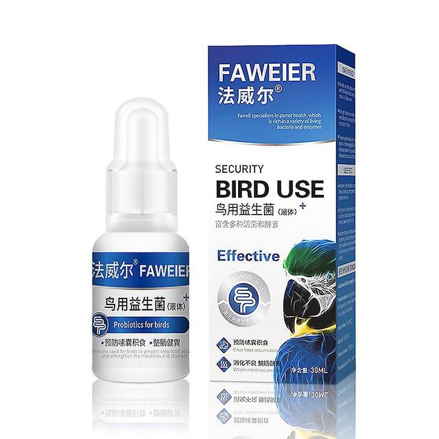 Visgaler Parrot Pigeon Thrush Myna Probiotics Birds Accumulate Food Diarrhea Diarrhea Gastrointestinal Aids Digestion Active Bacteria 30ml on Productcaster.