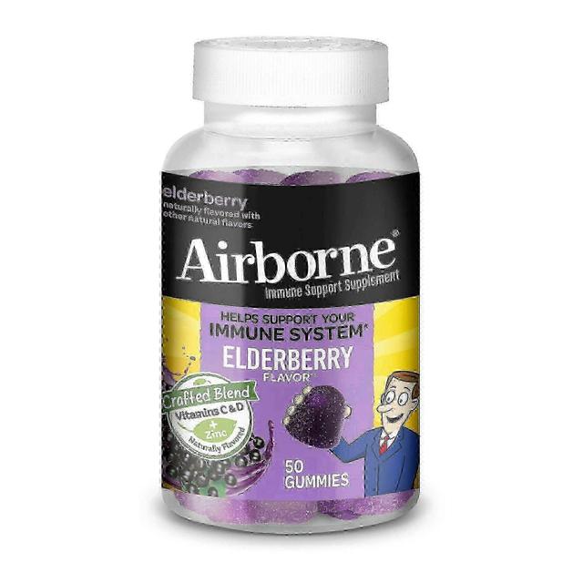 Airborne Immune Support Gummies With Vitamin C & Vitamin D, Elderberry, 50 Ea on Productcaster.