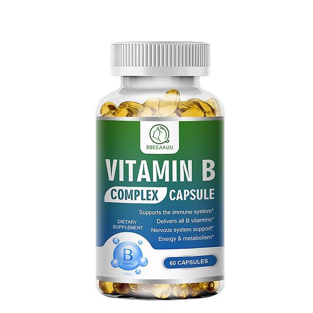 Visgaler Vitamin B Complex Capsule Body Immune Supplement Support Brain And Heart Health Nervous System Metabolism Support 60PCS on Productcaster.