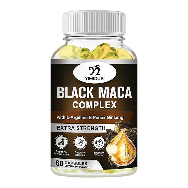 Sofirn Black Maca Root Capsules with & Panax Ginseng | 60/120 Capsules | High Potency Extract | Non-GMO and Gluten Free Formula 1 Bottles 60 PCS on Productcaster.