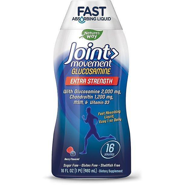 JOINT/PAIN/INFLAMMAT Nature's way joint movement glucosamine fast absorbing liquid, 16 day supply, 16 oz, berry flavor on Productcaster.