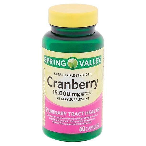 Spring Valley Cápsulas de cranberry ultra triplas do vale da primavera, 15.000 mgs, 60 contagem on Productcaster.