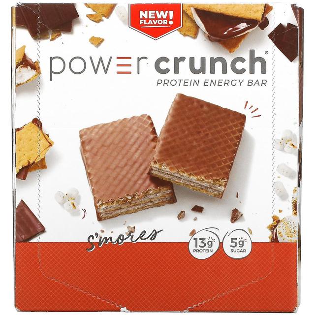 BNRG, Power Crunch Protein Energy Bar, S'mores, 12 Bars, 1,4 oz (40 g) Cada on Productcaster.