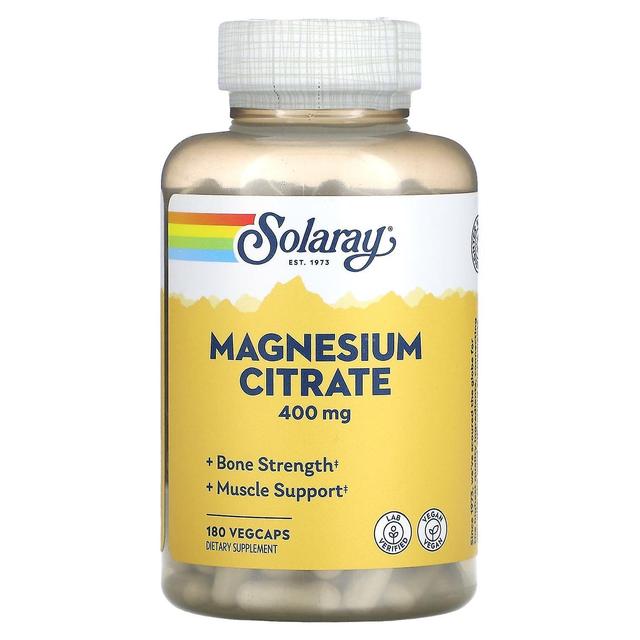 Solaray, Citrato di magnesio, 133 mg, 180 VegCaps on Productcaster.