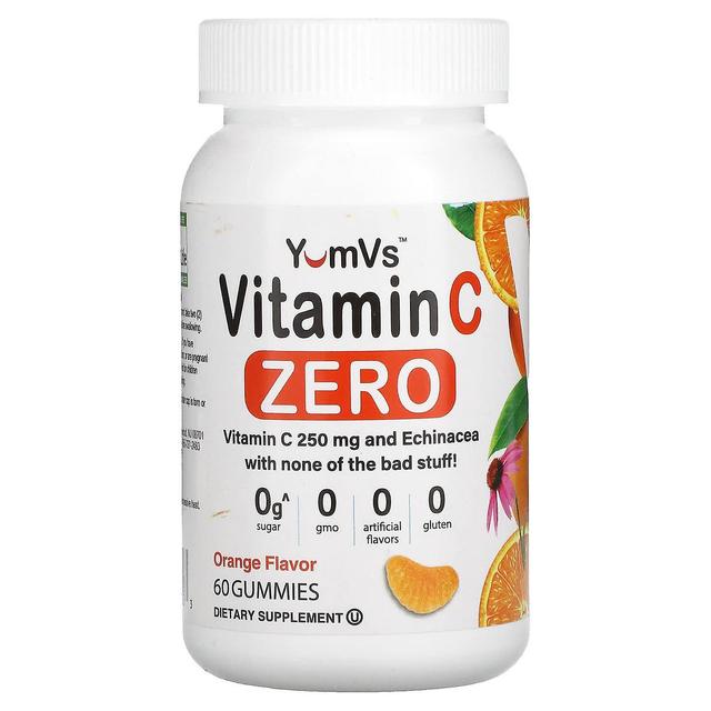 Yum-V's Yum-Vs, Vitamina C Zero, Laranja, 125 mg, 60 Gummies on Productcaster.