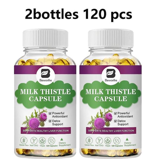 Bw Milk Thistle Extract Capsules Liver Health Help Liver Detox & Cleanse Liver Protection Decompose Alcohol Other Plant Extracts Tib 2bottles 120pcs on Productcaster.