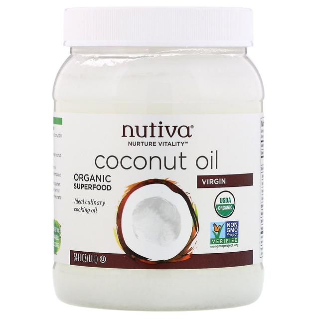 Nutiva, Olio di cocco biologico, Vergine, 54 fl oz (1.6 L) on Productcaster.