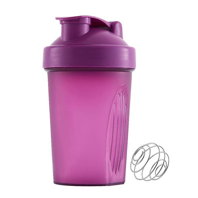 400 Ml Sports Fitness Gym Whey Protein Powder Mixing Bottle purple on Productcaster.