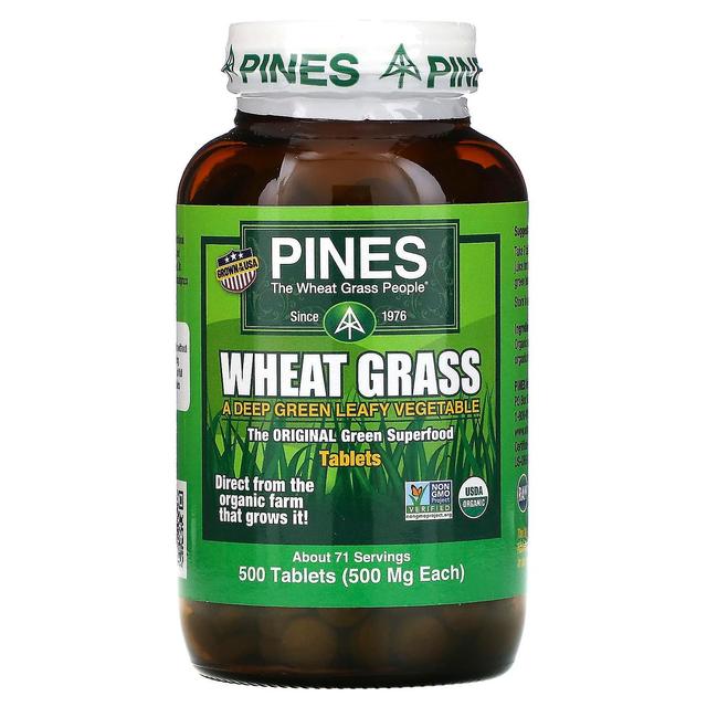 Pines International, Wheat Grass, 500 mg, 500 Tablets on Productcaster.