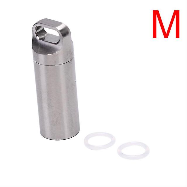 unbrand Waterproof Capsule Seal Bottle Outdoor Survival Pill Box Container Pill Tank M on Productcaster.