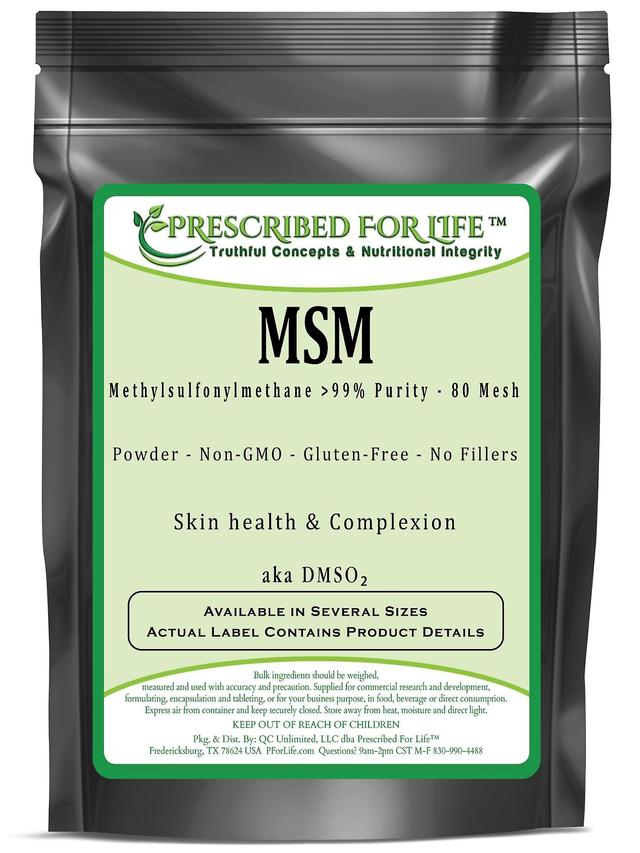 Prescribed For Life MSM-metilsulfonilmetano pó 99% + pureza-80 mesh 1 kg (2.2 lb) on Productcaster.