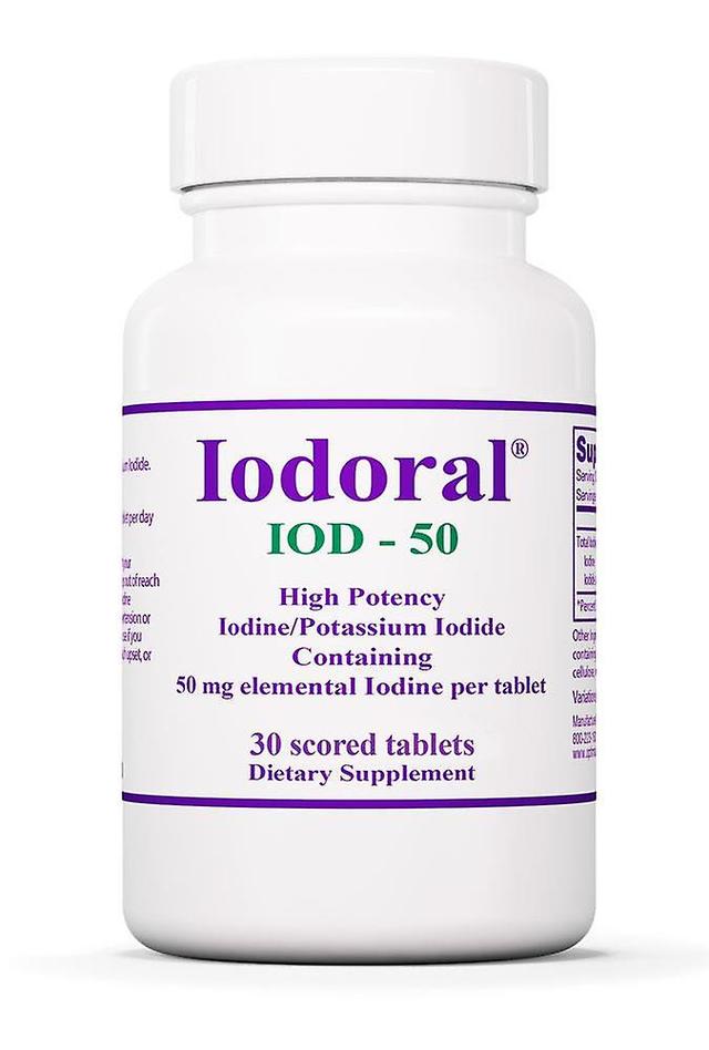 Optimox Corporation Iodoral High Potency Iodine/Potassium Iodide 50mg 30 Tablets on Productcaster.