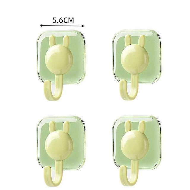 Szmtcv Leuke Bunny Zelfklevende Haak Heavy Duty Geen Merken Keuken Haak Geen Boren Geen Nagels Handdoek Opknoping Haak Bleke turkoois 4pcs on Productcaster.