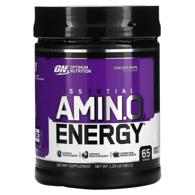 Optimum Nutrition, ESSENTIAL AMIN.O. ENERGY, Concord Grape, 1,29 libbre (585 g) on Productcaster.